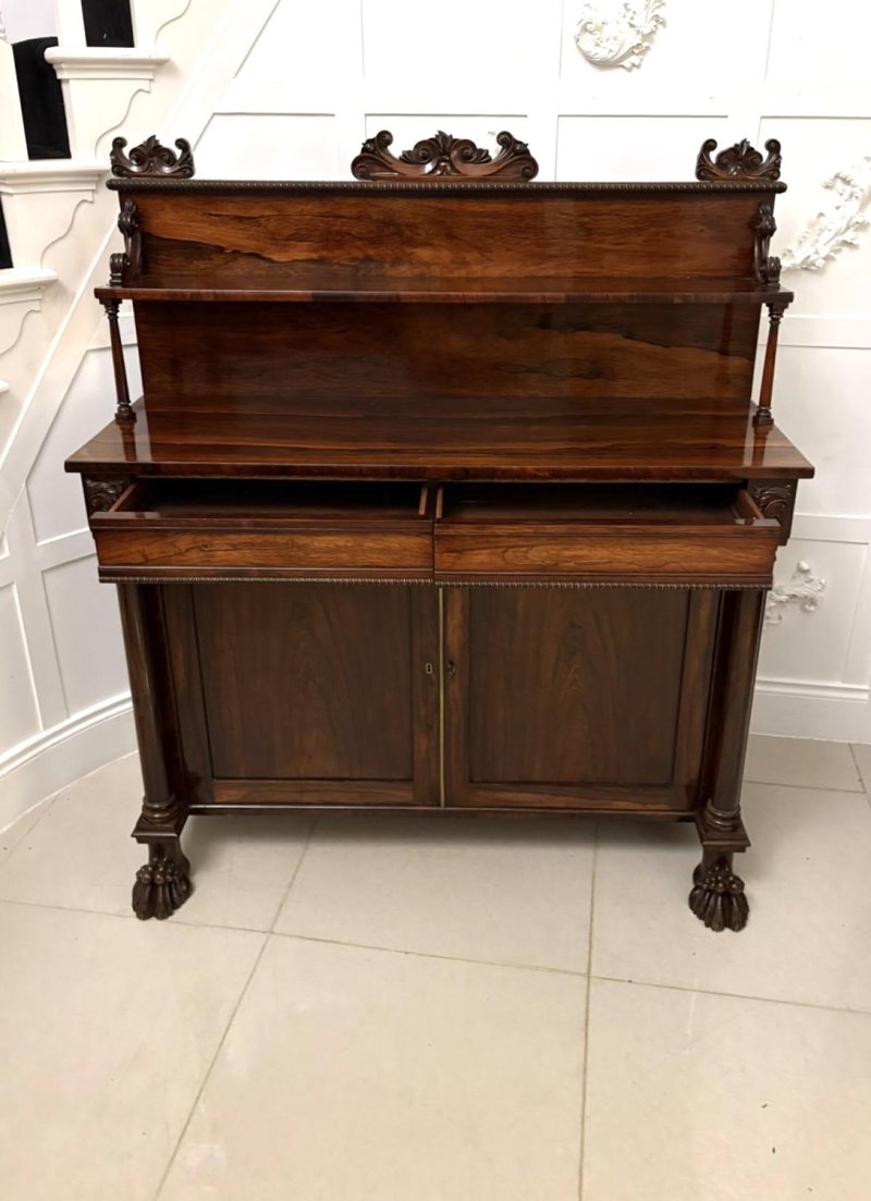 Fine Quality Antique Regency Mahogany Chiffonier / Sideboard